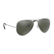 Ray-Ban Klassiska Aviator Solglasögon Metall Kristall Gray, Herr