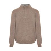 Gran Sasso Lyxig Ull Cashmere Stickat Beige, Herr