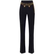 Elisabetta Franchi Palazzo-byxor med kedjerem Black, Dam