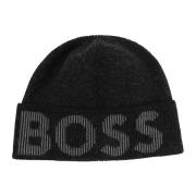 Hugo Boss Herr Beanie Mössa Höst/Vinter Kollektion Black, Herr