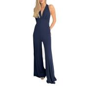 Aniye By Blå Jumpsuit med Öppen Rygg Blue, Dam