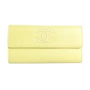 Chanel Vintage Pre-owned Laeder plnbcker Yellow, Dam