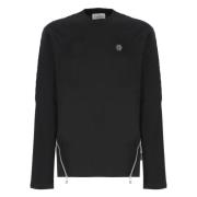 Philipp Plein Svart Crewneck Sweatshirt med Hexagon Logo Black, Herr