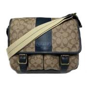 Coach Pre-owned Pre-owned Tyg axelremsvskor Beige, Dam