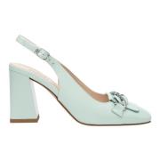 Nerogiardini Elegant Grön Häl Slingbacks Green, Dam