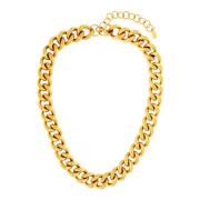 Dansk Copenhagen Guldpläterad Chunky Panzer Halsband Yellow, Dam