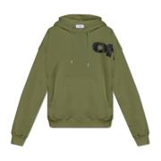 Off White Sweatshirt med logotyp Green, Herr