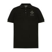 Dsquared2 Polo med logotyp Black, Herr