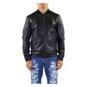 Dolce & Gabbana Leather Jackets Black, Herr