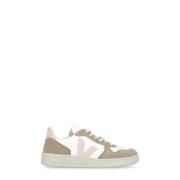 Veja Vita Lädersneakers med Mockainsatser Multicolor, Dam