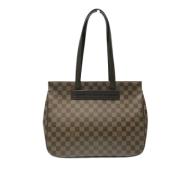 Louis Vuitton Vintage Pre-owned Tyg louis-vuitton-vskor Brown, Dam