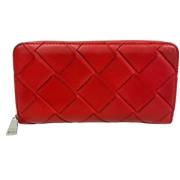 Bottega Veneta Vintage Pre-owned Laeder plnbcker Red, Unisex