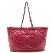 Chanel Vintage Pre-owned Tyg chanel-vskor Pink, Dam