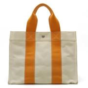 Hermès Vintage Pre-owned Canvas handvskor Beige, Dam