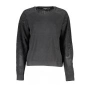 Desigual Svart Bomull Crew Neck Tröja Black, Dam