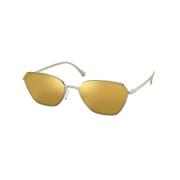 Michael Kors Solglasögon i guldmetall Yellow, Unisex