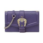 Versace Lila Plånbok med Guldspänne Purple, Dam