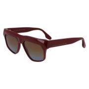 Victoria Beckham Burgundy Acetat Solglasögon för Kvinnor Red, Dam