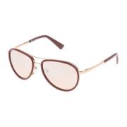 Nina Ricci Rosa Acetat Solglasögon för Kvinnor Pink, Dam