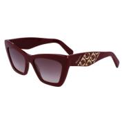 Salvatore Ferragamo Röd Acetat Dam Solglasögon Sf1081Se-603 Red, Dam