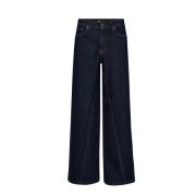 Co'Couture Panel Pant Dark Denim Stiliga Byxor Blue, Dam