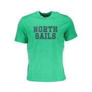 North Sails Grön Bomull Crew Neck T-Shirt Green, Herr