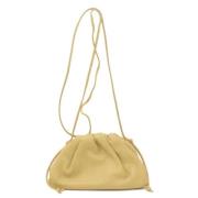 Bottega Veneta Vintage Pre-owned Laeder axelremsvskor Beige, Dam