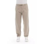 Baldinini Beige Bomulls Chino Byxor Beige, Herr