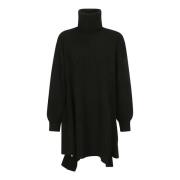 Yohji Yamamoto R-Wide High Neck Midi Klänning Black, Dam