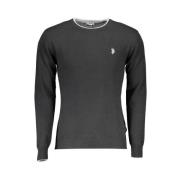 U.s. Polo Assn. Lyxig Crew Neck Sweater Svart Black, Herr