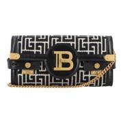 Balmain Monogram B-Buzz Pouch Damväska Black, Dam