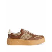 Gucci GG Supreme Canvas Low-Top Sneakers Brown, Dam