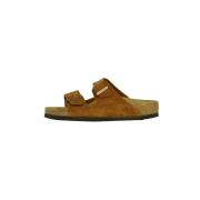 Birkenstock Mink Mocka Läder Sandaler Brown, Herr