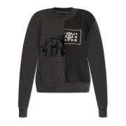 MM6 Maison Margiela Sweatshirt med logotyp Black, Dam