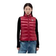 Moncler Quiltad Dunväst Red, Dam