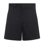 Gucci Double Cotton Twill Short med Web Black, Herr