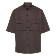 Dolce & Gabbana Hawaii Skjorta Brun Bomull Poplin Brown, Herr