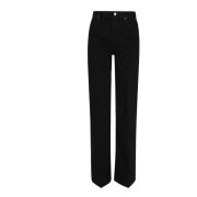 7 For All Mankind Soho Night Flared Jeans Black, Dam