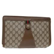 Gucci Vintage Pre-owned Laeder kuvertvskor Beige, Dam