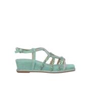 Alma EN Pena Kristall Kilklack Sandal med Spänne Stängning Green, Dam