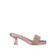 Alma EN Pena Rhinestone Strap Heel Sandal Pink, Dam