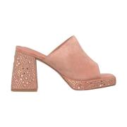 Alma EN Pena Glitter Platform Sandal Pink, Dam