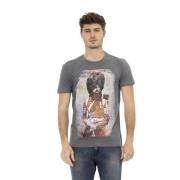 Trussardi Stiligt Grå Kortärmad T-shirt Gray, Herr