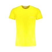 Trussardi Tryck Logo Rund Hals T-Shirt Yellow, Herr