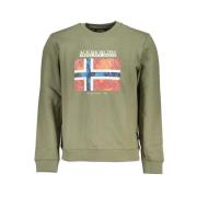 Napapijri Grön Fleece Stiligt Sweatshirt Green, Herr