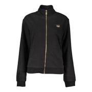 Cavalli Class Borstad Sweatshirt med Dragkedja och Logodetalj Black, D...