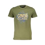 Cavalli Class Tryck Logo Kortärmad T-shirt Green, Herr