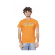 Cavalli Class Orange Logo Print T-shirt Orange, Herr