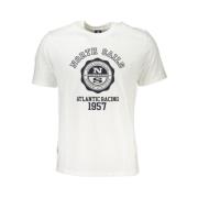 North Sails Tryck Logo Rund Hals T-Shirt White, Herr