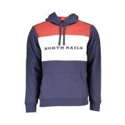 North Sails Blå hoodie med kontrasterande detalj Blue, Herr